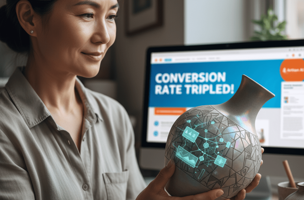 L&rsquo;Artisanat qui Raconte une Histoire : Comment un artisan potier a Triplé son Taux de Conversion grâce à l&rsquo;IA