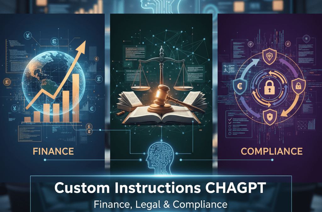 Custom Instructions ChatGPT pour les métiers de la Finance, du Juridique et de la Conformité