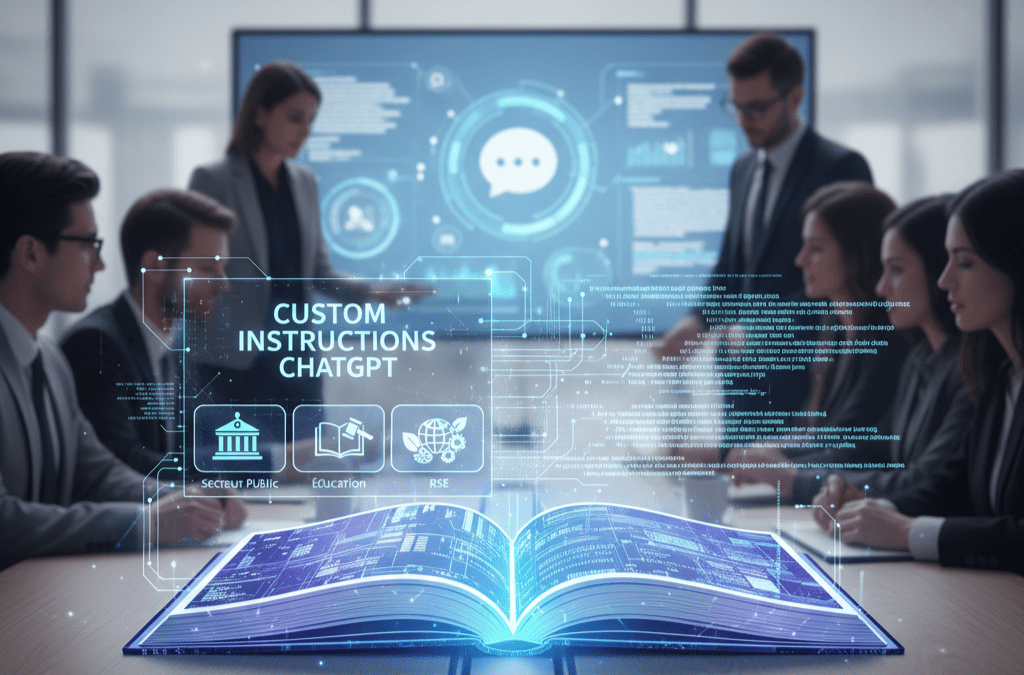 Custom Instructions ChatGPT pour les métiers du Secteur Public, de l’Éducation et du RSE